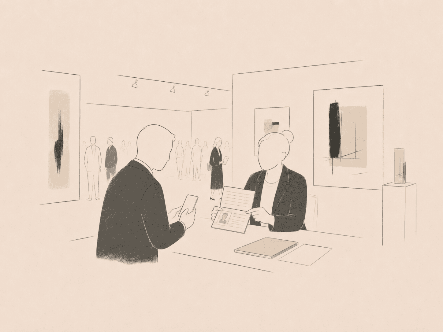 Placeholder: Galleries and fairs illustration. Screenshot: https://proofenance.com/solutions. Replace the PNG in public with your capture.
